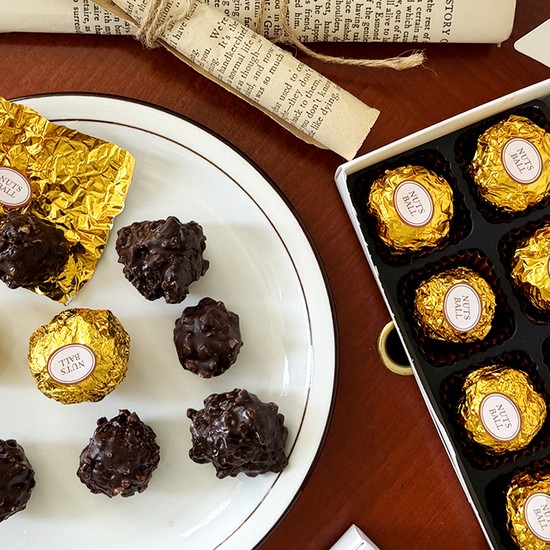 디유 발렌타인데이 수제 초콜릿 만들기 선물 세트DIY 키트 다크 파베 초콜렛_골든너티볼 12,900원