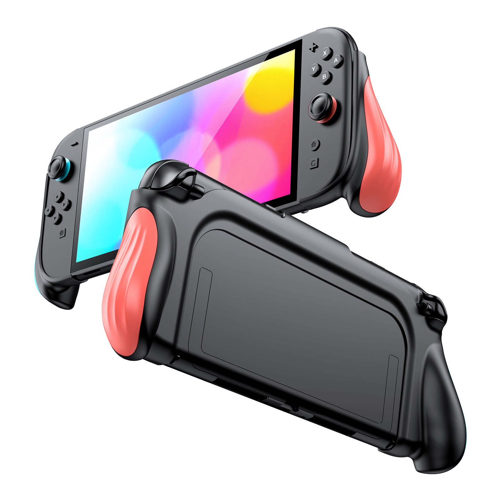 이이네 Switch 2 일체형 인체공학적 그립 보호 케이스 닌텐도 스위치 2 그립 케이스, 1개, 오렌지&블루, L1123 28,000원