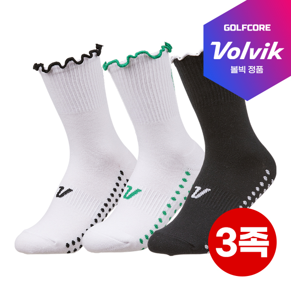 [25년형]볼빅골프 VBEB-여성 하트로고 프리미엄 스포츠 중목 양말-3족 14,900원