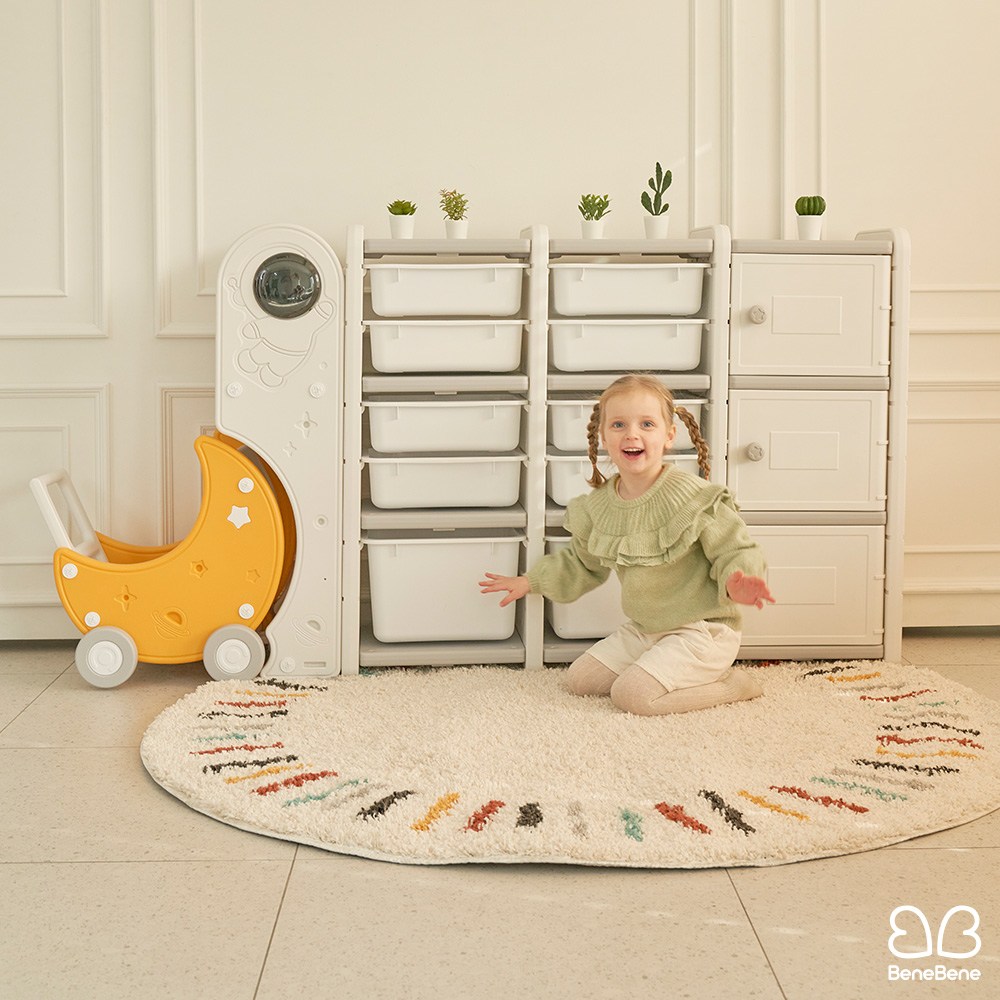 베네베네 우주 유아 아기 정리대 정리함 유아가구 수납함 교구장, 화이트 그레이 168,500원