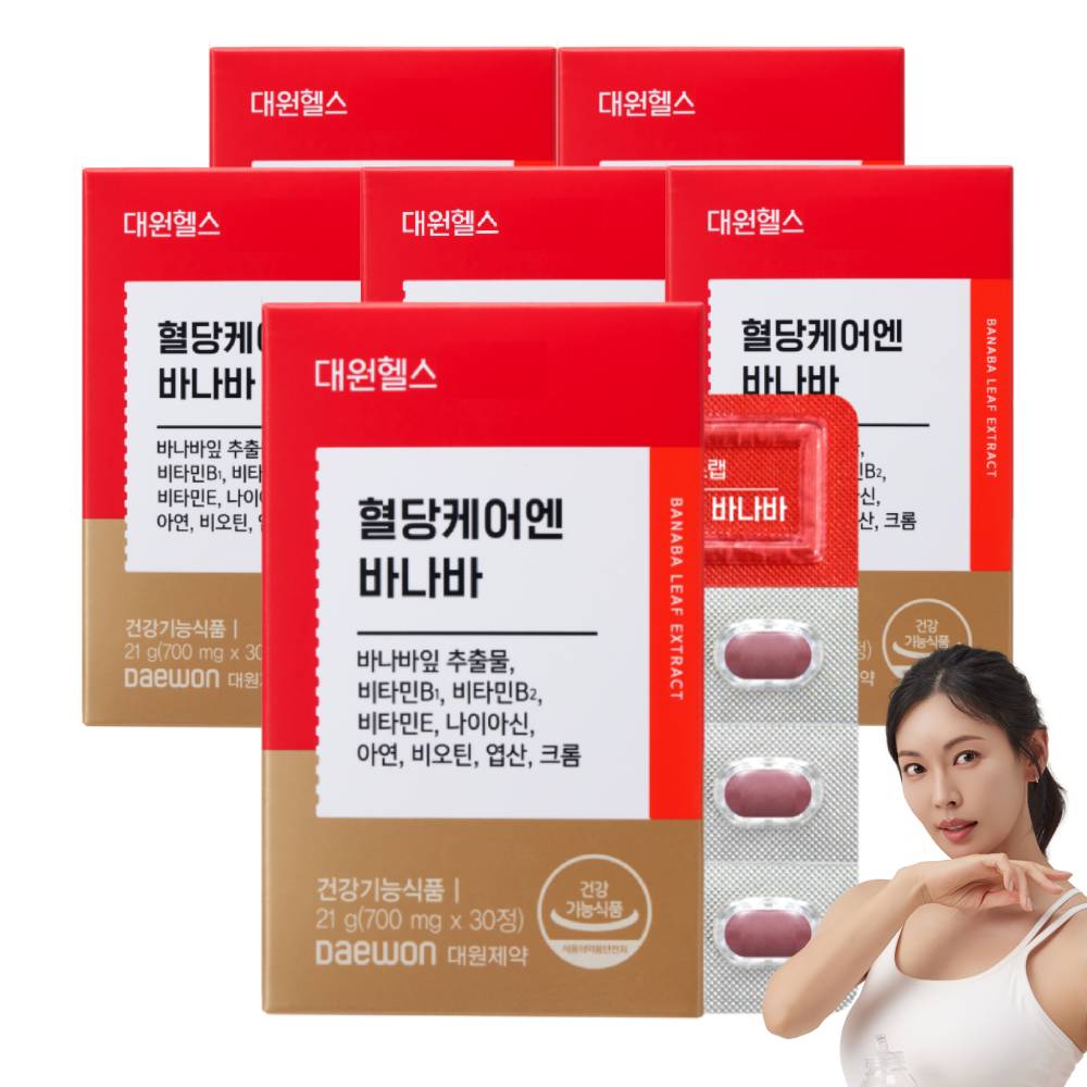 대원제약 대원헬스 혈당케어엔 바나바 플러스, 30정, 6개 33,000원