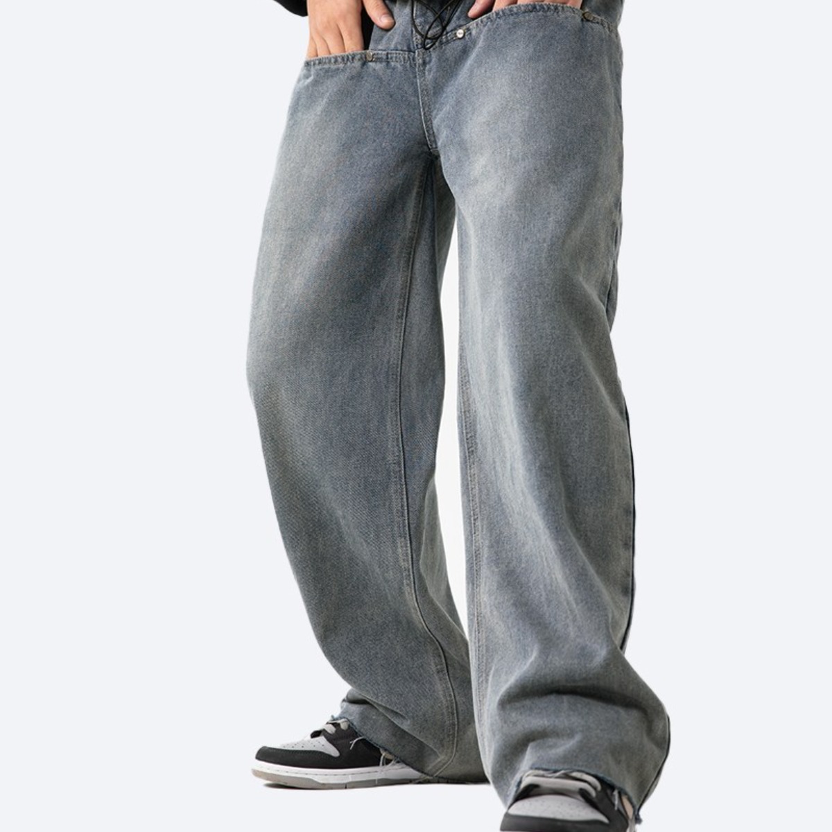 코디코치 워밍 청바지 일자 앞포켓 포인트 세미 와이드 데일리 워싱 데님 팬츠 9,900원