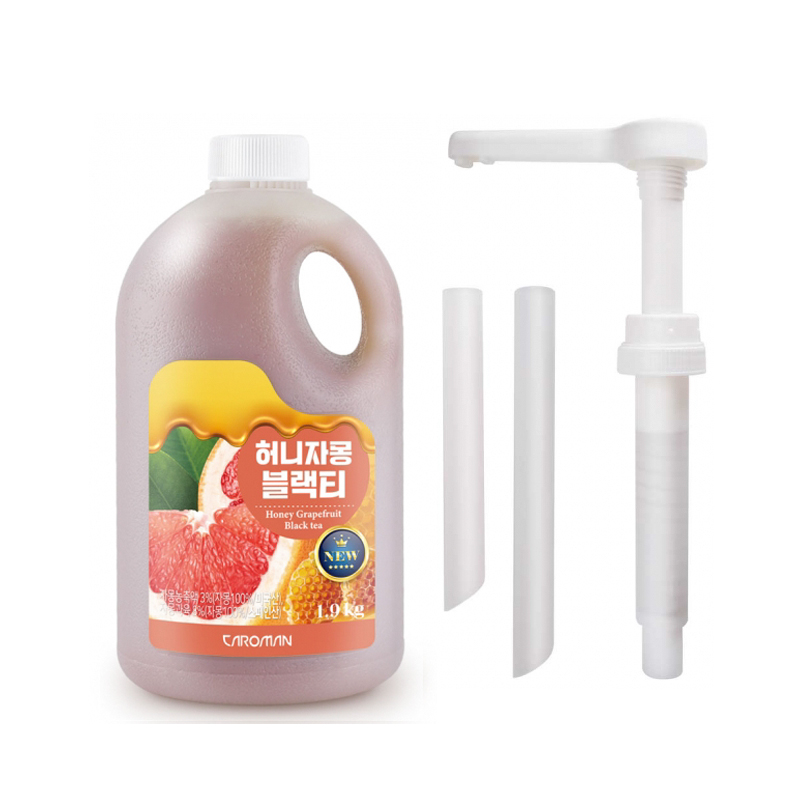 까로망 허니 자몽 블랙티 베이스 1.9kg + 전용 소스펌프 증정 | 대용량 허니 자몽 블랙티 베이스 홈카페 음료, 1.9kg 22,000원