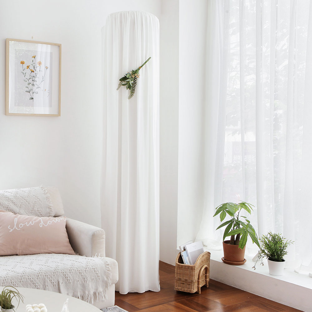 쁘리엘르 베일 쉬폰 삼중직 스판 에어컨커버 스탠드형 19,650원