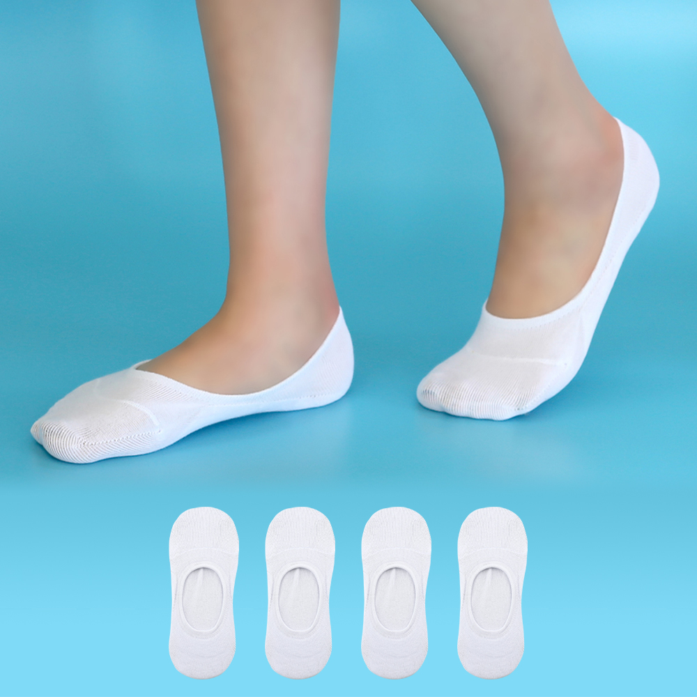 이지레그 여성용 벗겨지지 않는 무지 페이크삭스 양말 4켤레 세트 4,450원