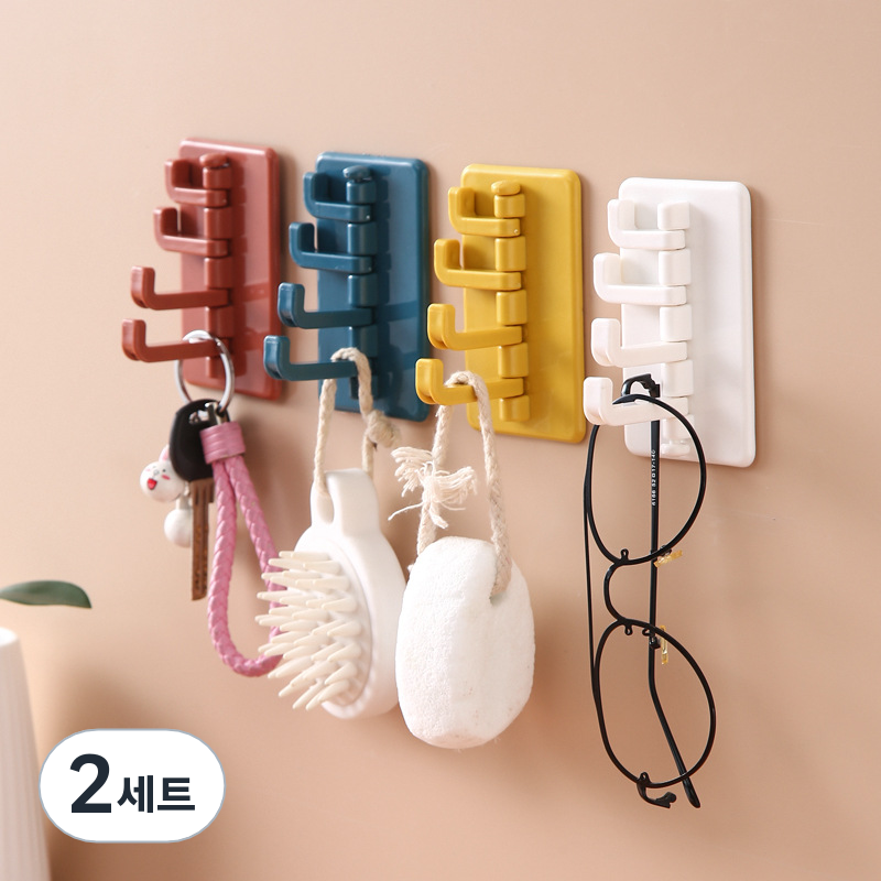 피어니스트 캔디컬러 회전식 무타공걸이 4종 세트, 혼합, 2세트 21,000원