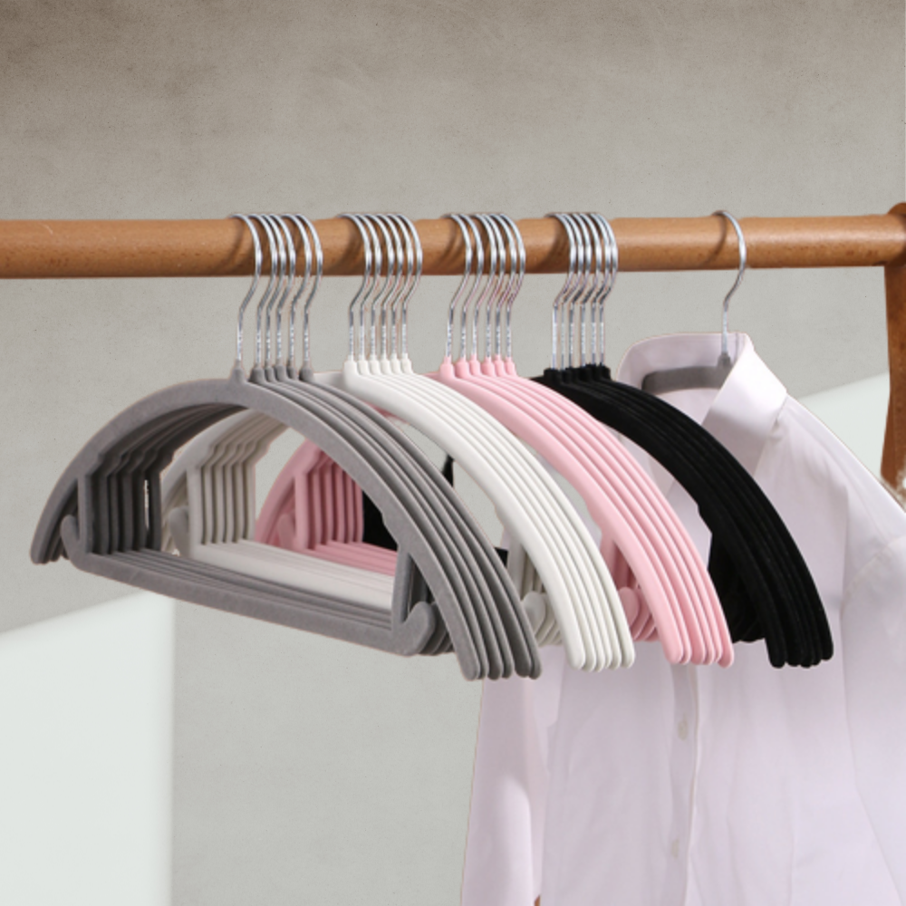 논슬립옷걸이 벨벳 어깨뿔방지 옷걸이 3컬러, 30개, 아이보리 16,900원