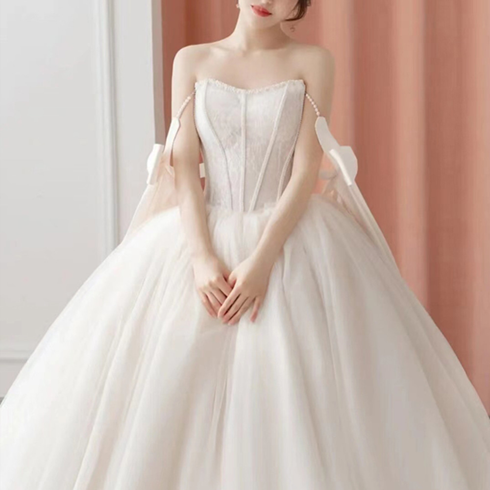 아트박스/교복몰 교복몰 화이트 진주슬리브 빅리본 웨딩촬 250,000원