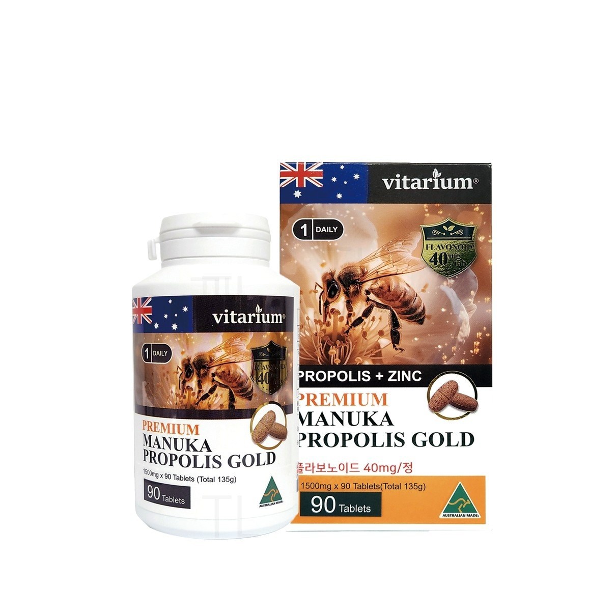 [뉴질랜드 프리미엄] 마누카 프로폴리스 플라보노이드 + 아연 & 마누카 벌꿀 화분 400,000원