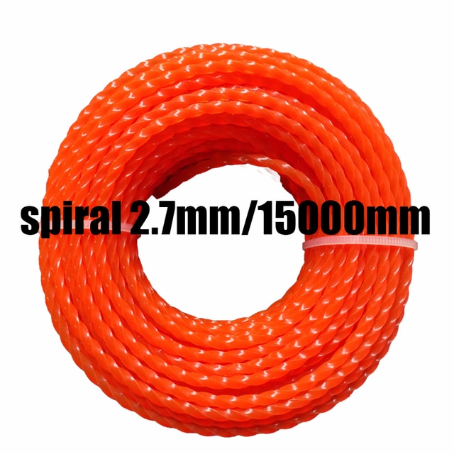 와이어예초기날 나일론 잔디 트리머 로프 브러시 커터 15m x 2.4mm 2.7mm 3/3mm 3mm 4mm 1/3/5 PCs 22,100원