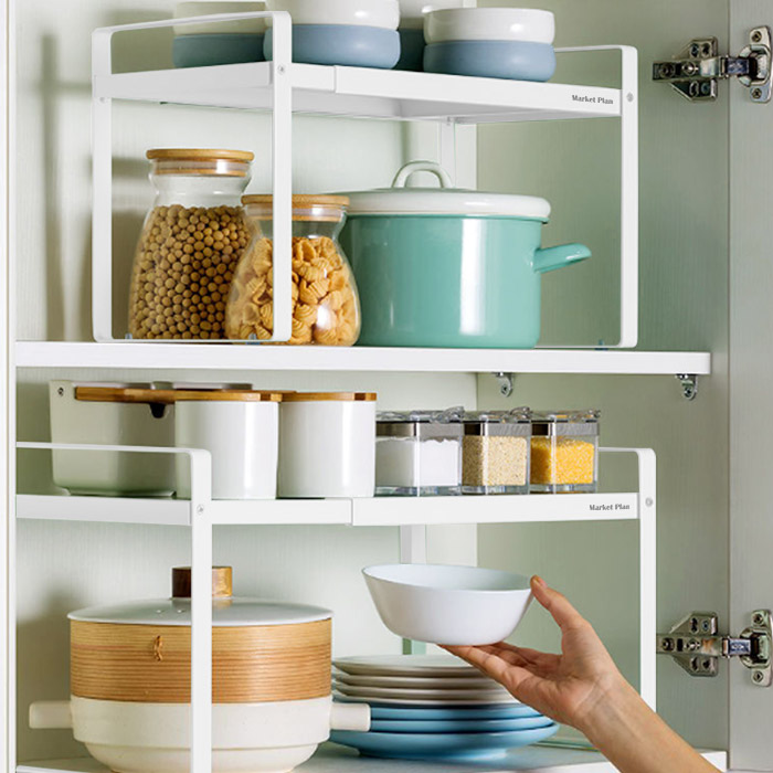 마켓플랜 플릿 길이조절 싱크인 수납선반 중형 S 16,200원