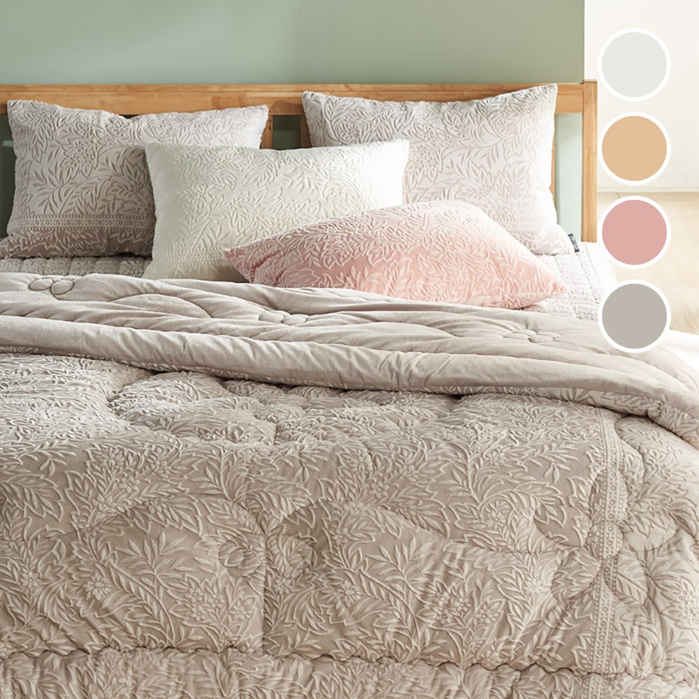 수젠하우스 아이리스 5mm 착번아웃 극세사 차렵 이불 패드 베개커버 세트 216,000원