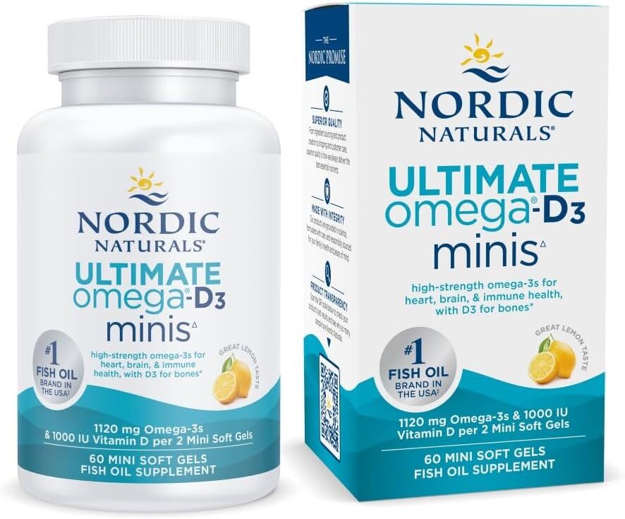 Nordic Naturals 노르딕내추럴스 얼티밋 오메가 미니 D3 1120mg 고함량 비타민D 미니캡슐 60정 92,100원