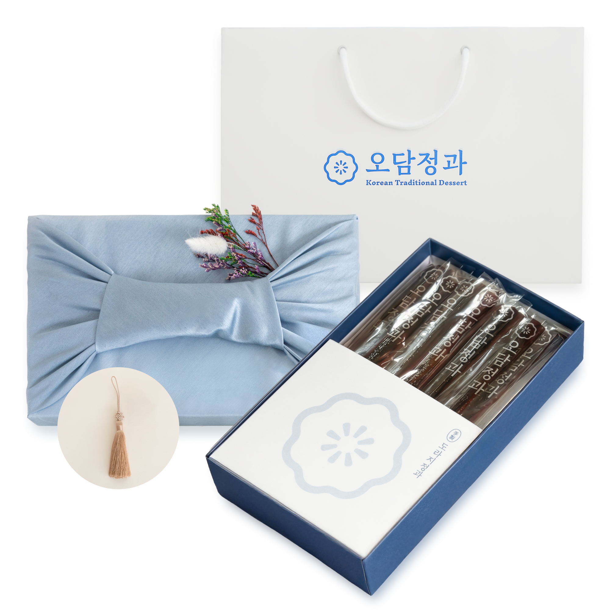 도라지정과 한과 선물세트(고급보자기+노리개포함) 오담정과 상견례 답례품 부모님선물 42,700원