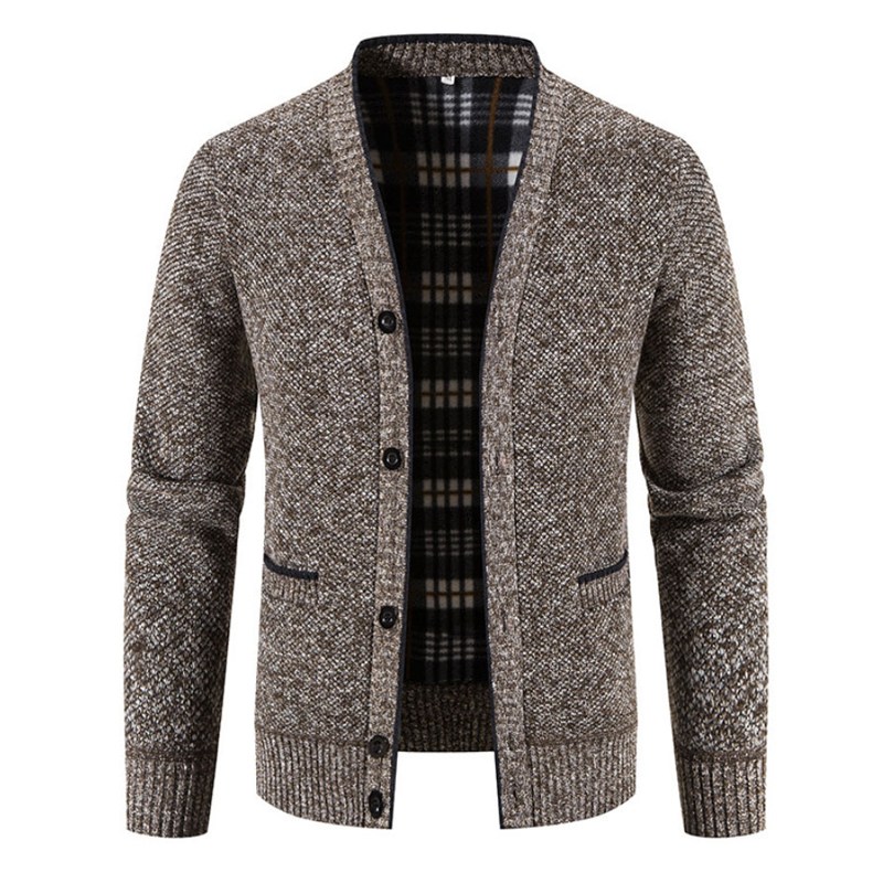 남성 가디건 V넥 기모 니트 스웨터 간절기 캐주얼 아우터 WI009G 18,800원