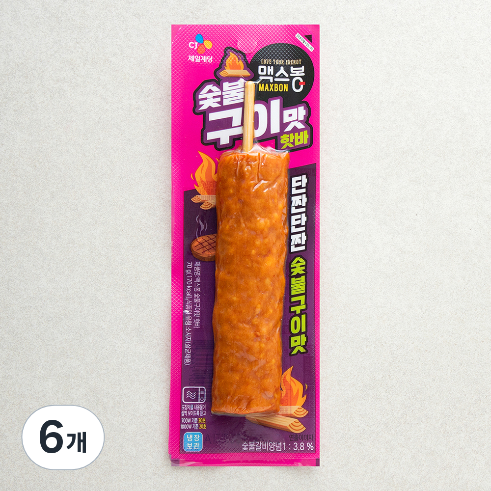 [로켓프레시] 맥스봉 숯불구이맛 핫바, 70g, 6개 5,910원