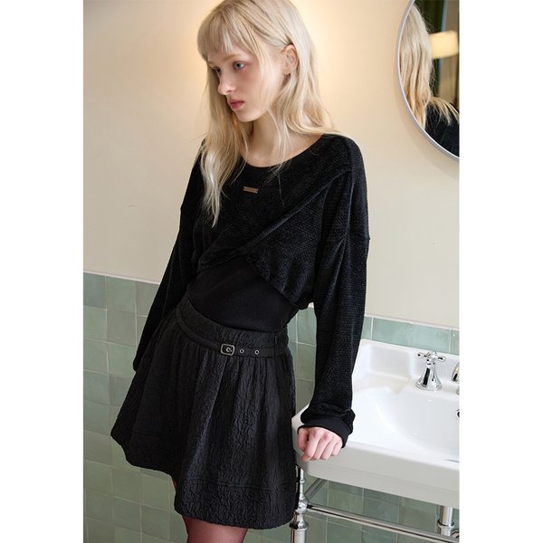 [백화점판] 에고이스트 인기 자카드 플레어 미니스커트 (ER462) 스커트 치마 145,500원