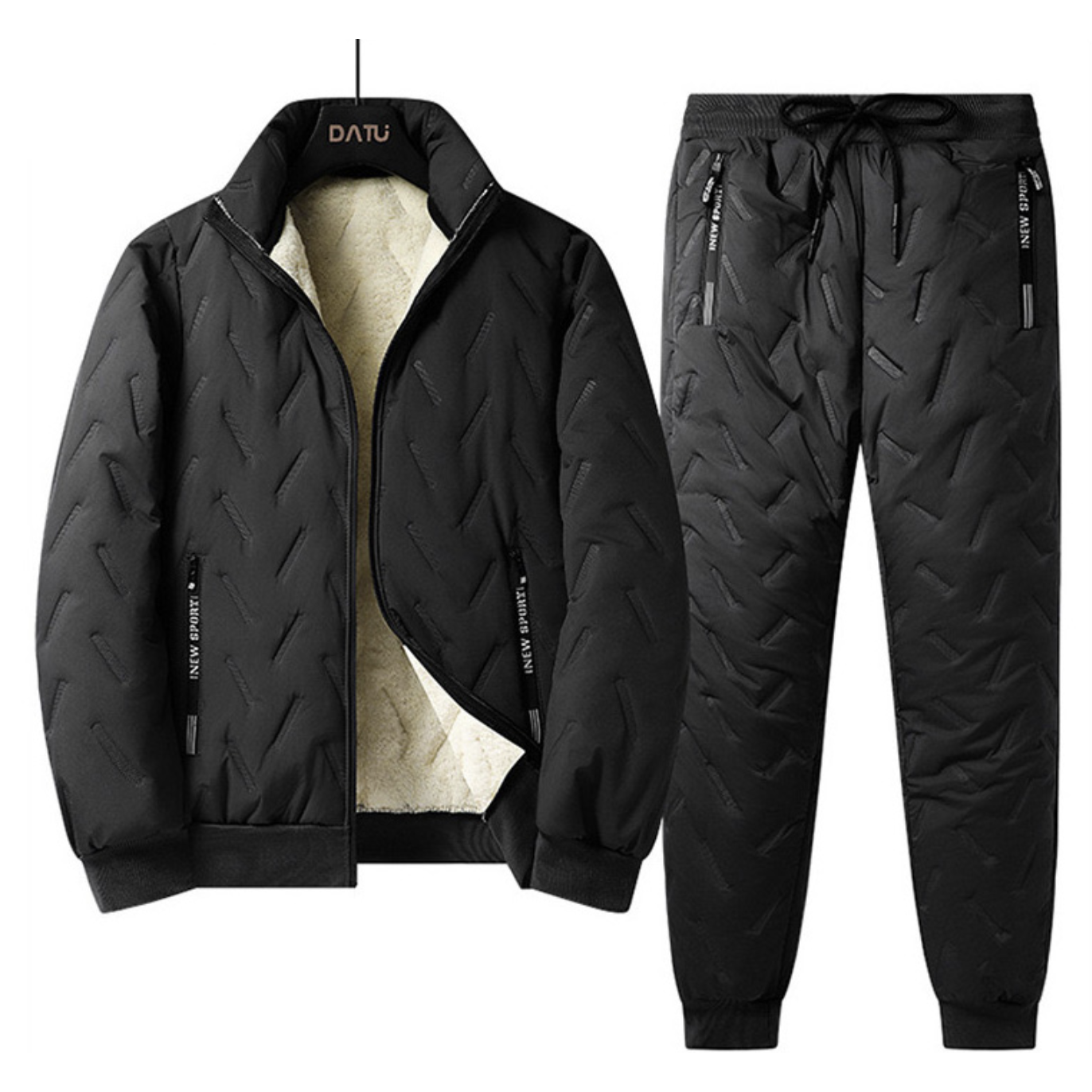 당일배송 2배두툼패딩솜+두툼고급융털 상하세트 남여공용 융털 기모바지 49,370원