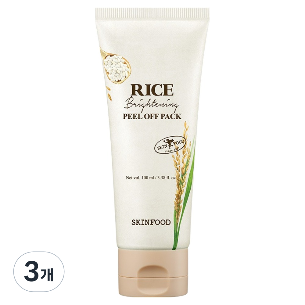스킨푸드 라이스 브라이트닝 필 오프 팩 100ml, 3개, 1개입 40,500원