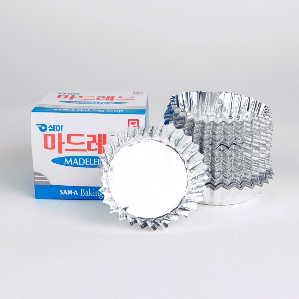 삼아 은박 마드레느컵 알루미늄 베이킹컵 70mm 유산지포함, 200개, 단일색상 7,130원