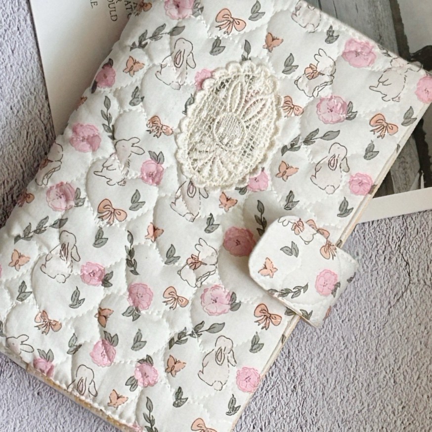 몽쉐리103 사랑스러운토끼 패브릭 플라워 북커버 성경책커버, A5 29,900원