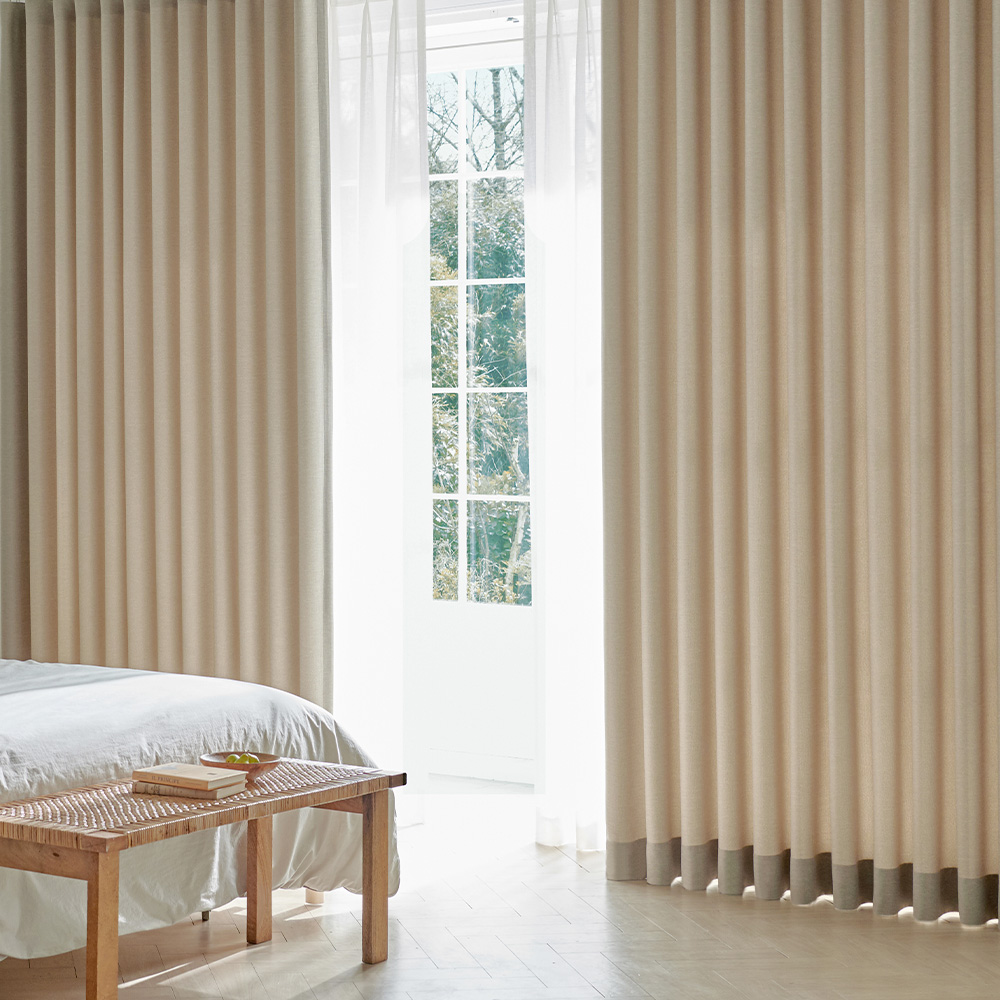 홈인홈 이지워시 높이조절 뉴린넨 사계절 암막 나비주름 커튼 2p 세트 298,000원