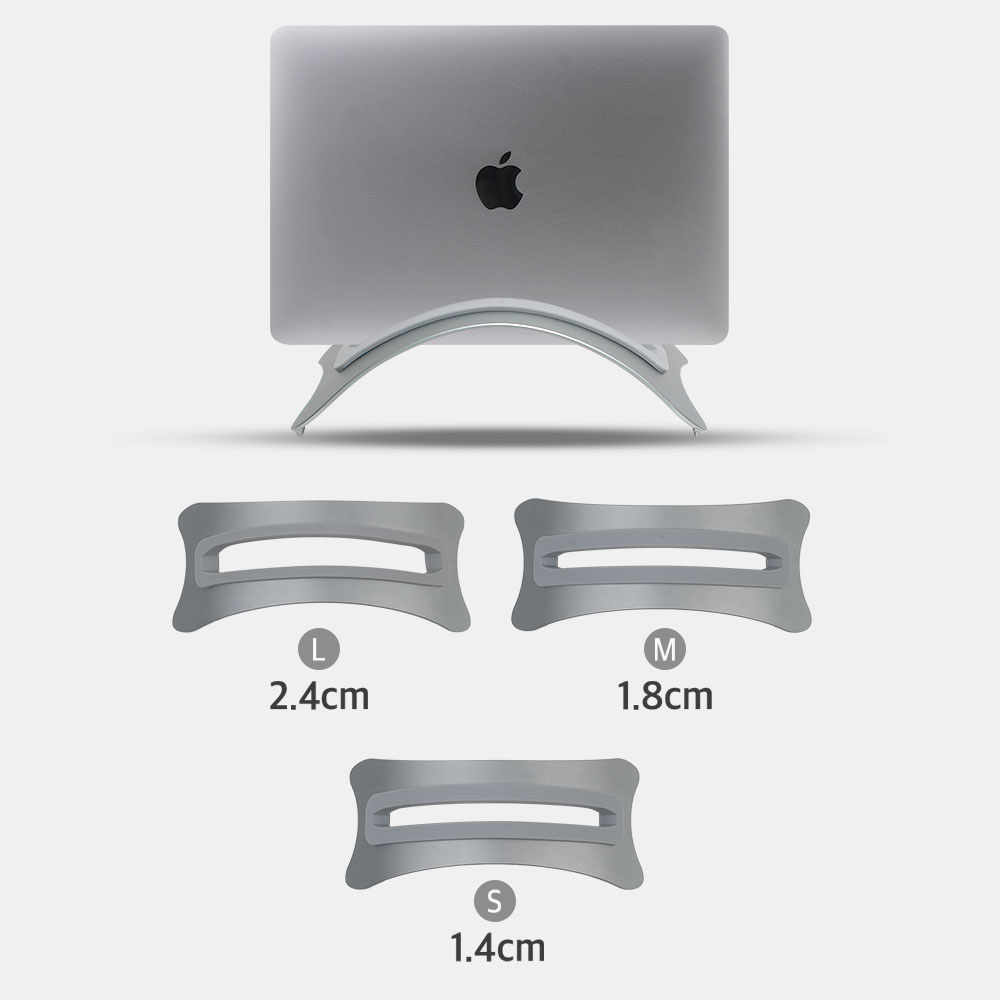 더웰 맥북 노트북 수직 스탠드 받침대 세트 1.4/1.8/2.4cm 알루미늄, 스페이스그레이 26,900원