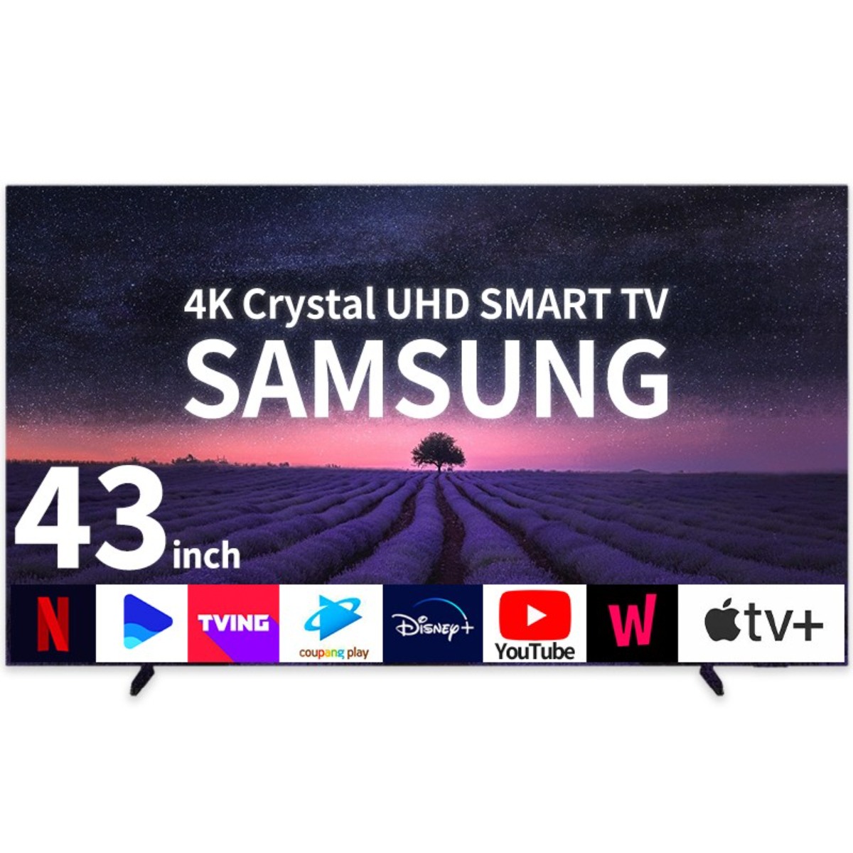 4K 울트라 UHD 스마트티비 스탠드 설치 무료설치배송, 방문설치, 스탠드형, U8000(25년형), 109cm(43인치) 445,000원