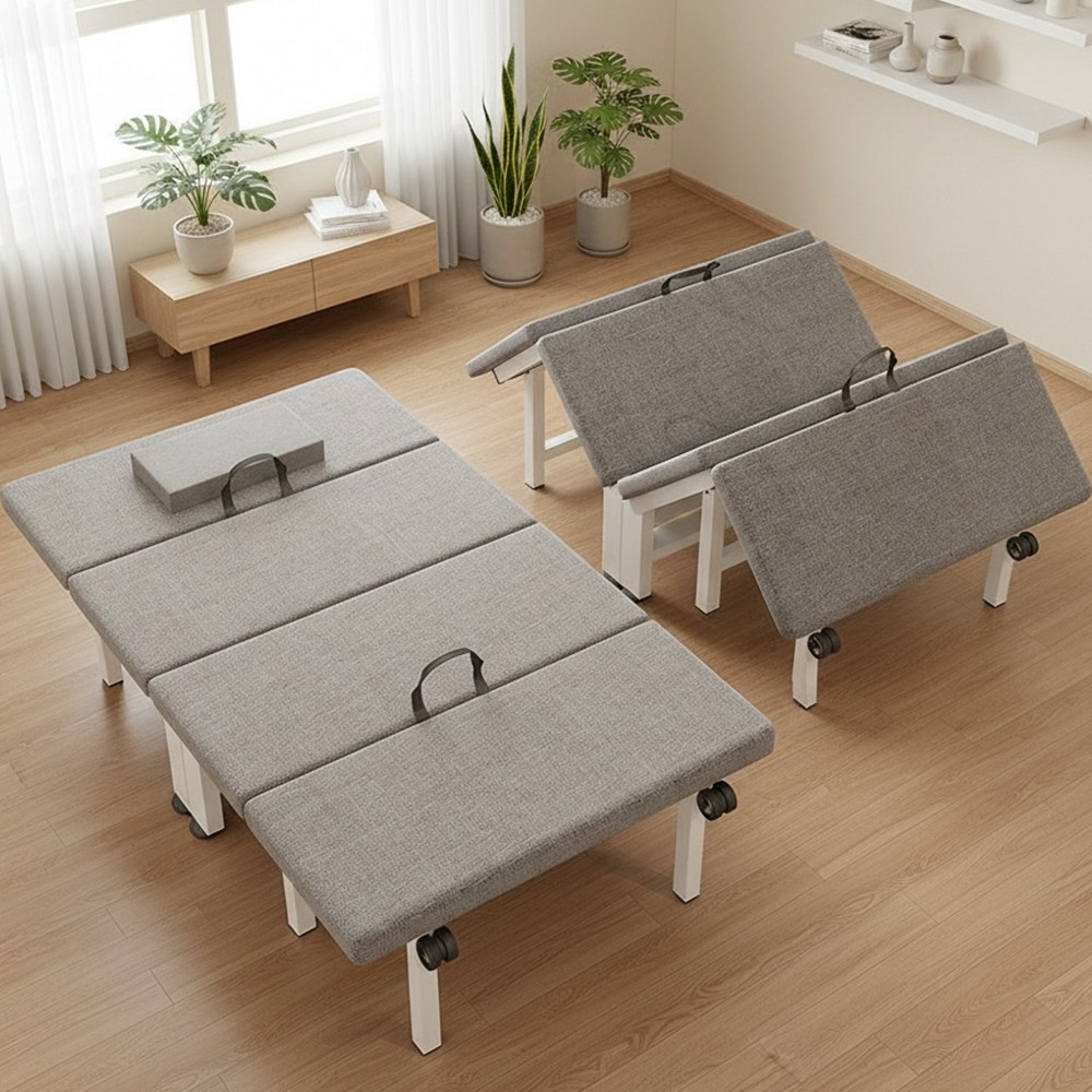 소프트엣지 1인용 간이 폴딩 접이식 침대, 그레이 77,250원