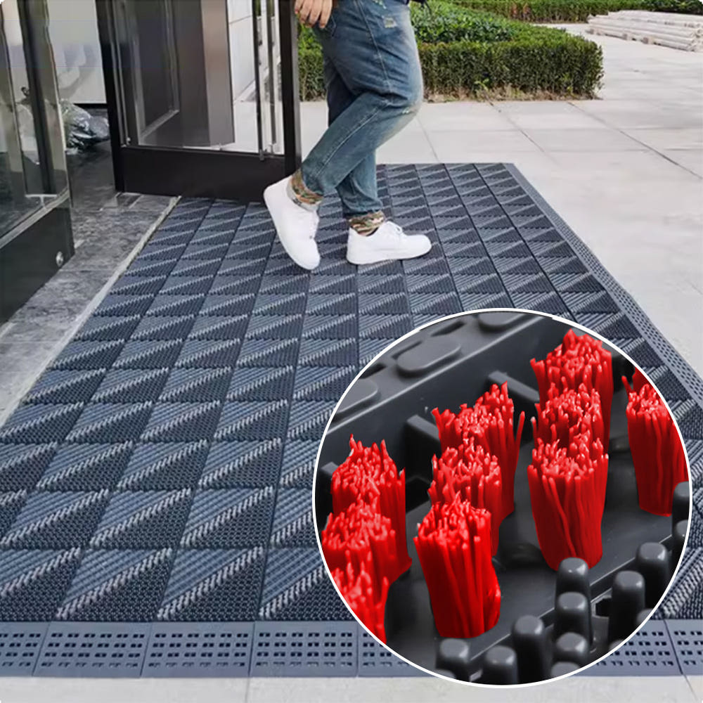 홈스월드 조립식 퍼즐 현관매트 솔매트 발판 업소용 바닥 대형 출입구 브러쉬 1줄, 1개, 그레이/그레이 브러쉬(1줄) 104,000원