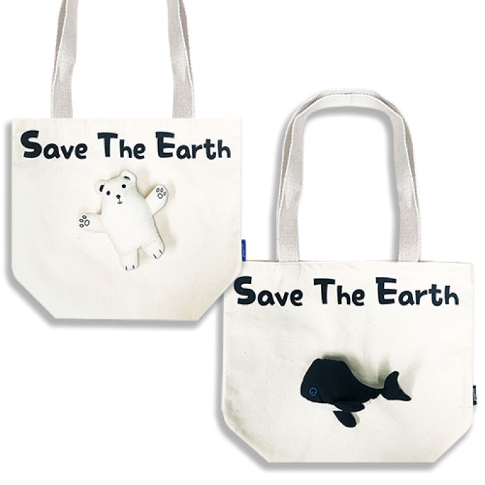 [칼라노리]지구사랑 가방/그리기 캔버스가방/무지 캔버스백/친환경 에코백/그리기 가방/지구 온난화/멸종위기 동물 9,500원