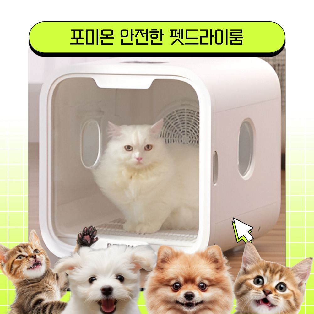 포미온 안전한 펫드라이룸 반려동물 고양이 애견 드라이기 드라이룸 강아지 233,000원
