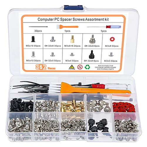 올커버 PC용 조립나사세트 컴퓨터 DIY 나사 362p 세트 9,500원