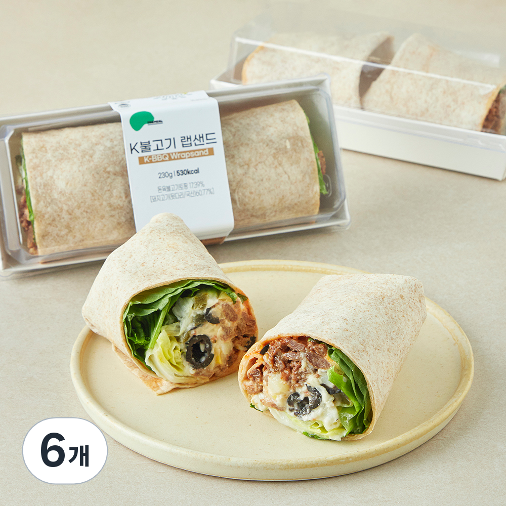 [로켓프레시] 프레밀 K불고기 랩샌드, 230g, 6개, 1개입 38,470원