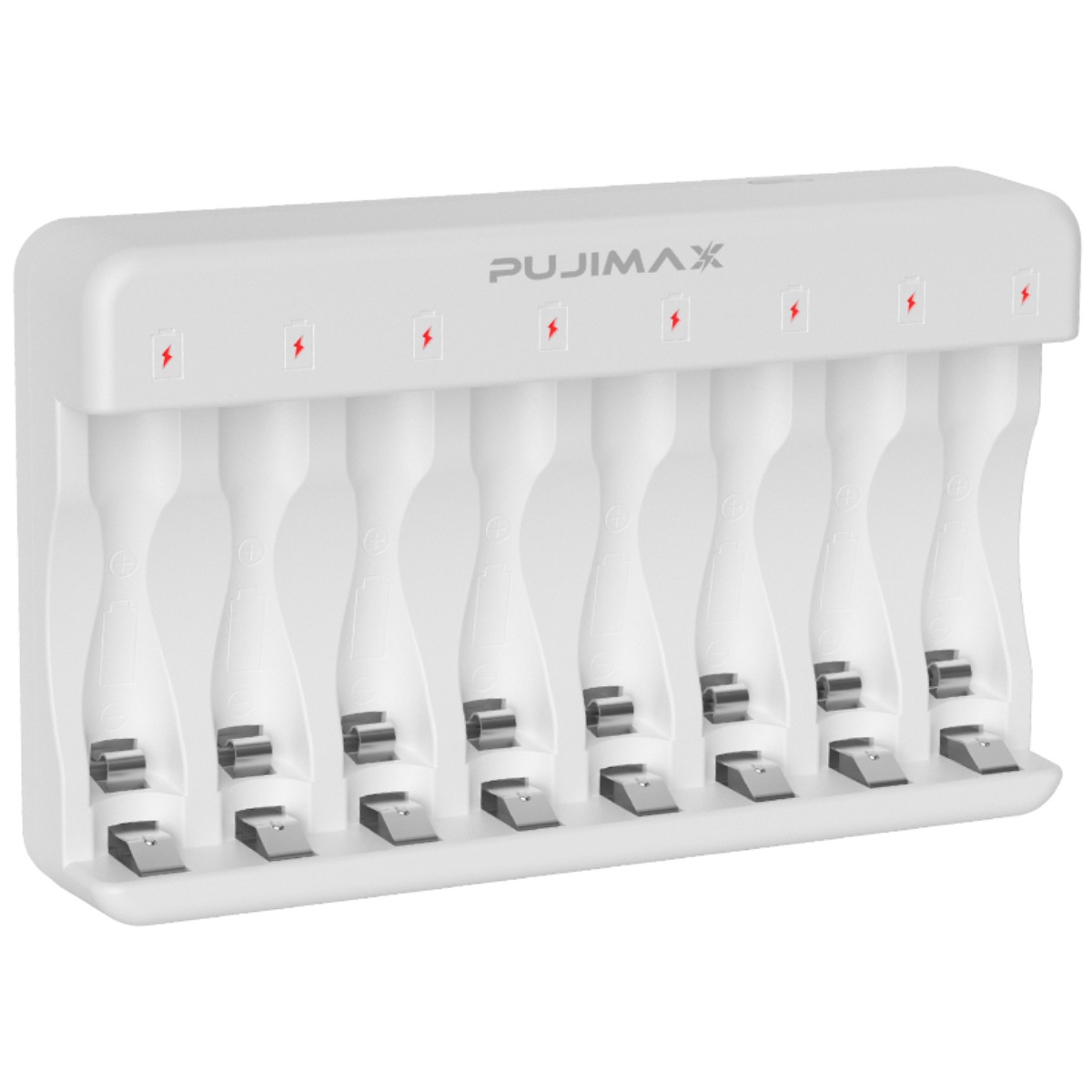 PUJIMAX AA AAA 1.2V Ni-MH 충전기 8슬롯 TYPE-C 급속충전 스마트 MCU 제어 LED 완충표시 안전보호 충전배터리 호환 N805 14,220원