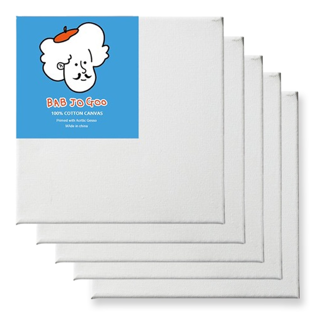 [밥조교] 무지 면천 캔버스 20x20cm 5개 11,200원