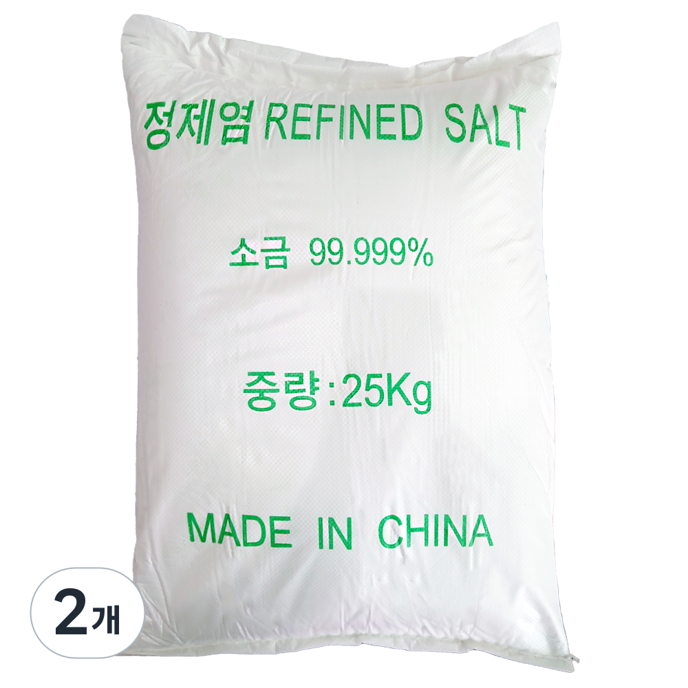 중국산 식용 정제염 한주소금대체 수입소금 식품회사 업소용 산업용 수처리용 정제소금 23,200원