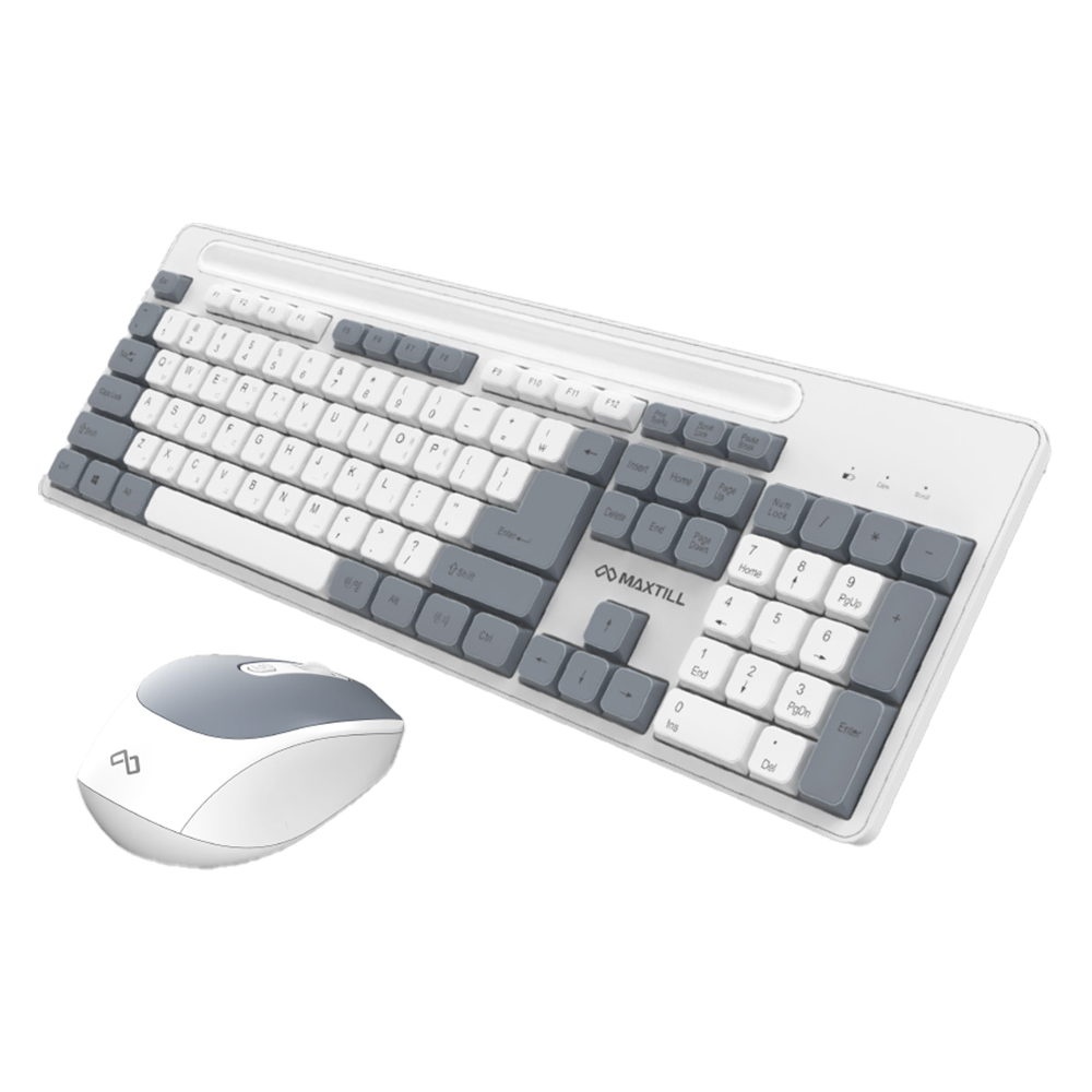 맥스틸 저소음 무선 키보드 마우스 세트, GM-MK900, 화이트 + 그레이, 일반형 18,930원