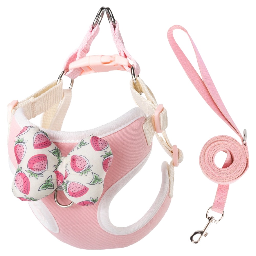 파스텔펫 반려동물 후르츠 리본 하네스 + 리드줄 세트 8,600원