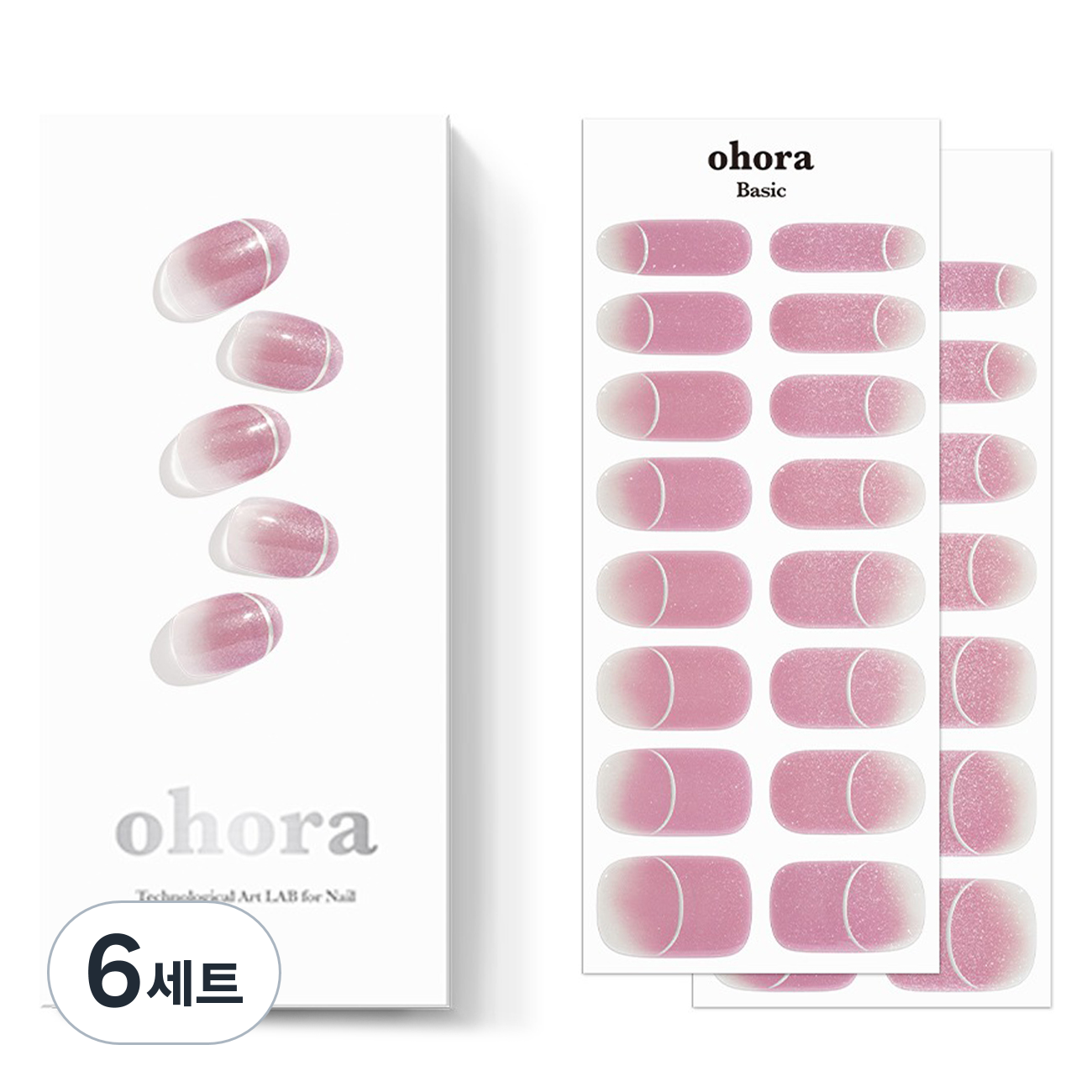 오호라 세미큐어 젤네일팁, N MUTE LINE, 6개 88,800원