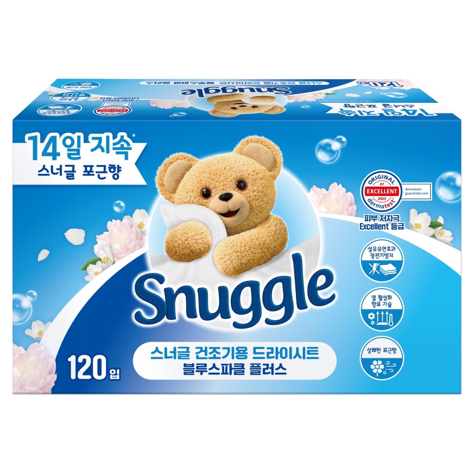 스너글 건조기용 드라이시트 블루스파클 플러스 상쾌한 포근향 본품 16,440원