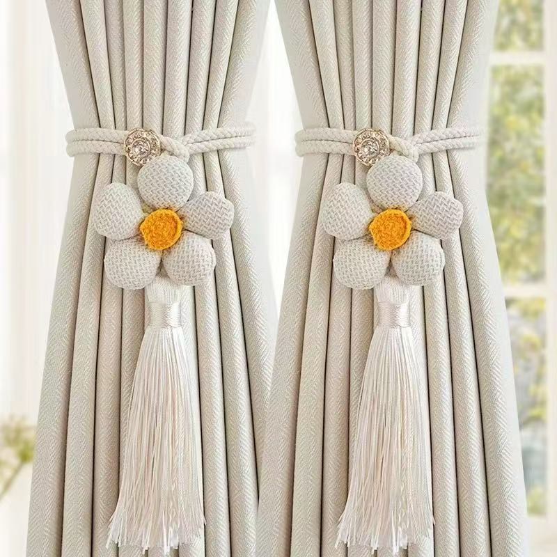 굿도우 플라워 태슬 커튼 끈 2p 세트 8,900원