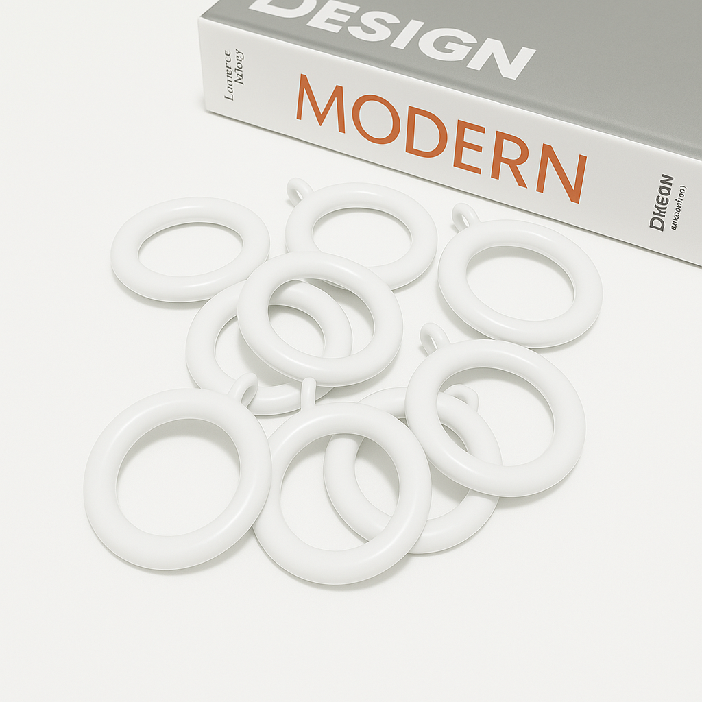 룸앤무드 커튼링 25mm, 화이트 50p 1세트, 50개, 화이트, 현재가 10,500원