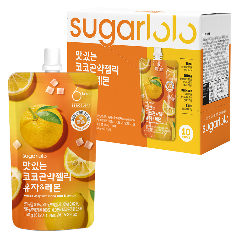 슈가로로 맛있는 코코 곤약젤리 유자 레몬, 150g, 10개 15,500원