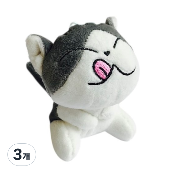 고양이 인형 키링 귀여운 선물용 고양이 캐릭터 열쇠고리 키홀더, 3개, 요요 9,610원