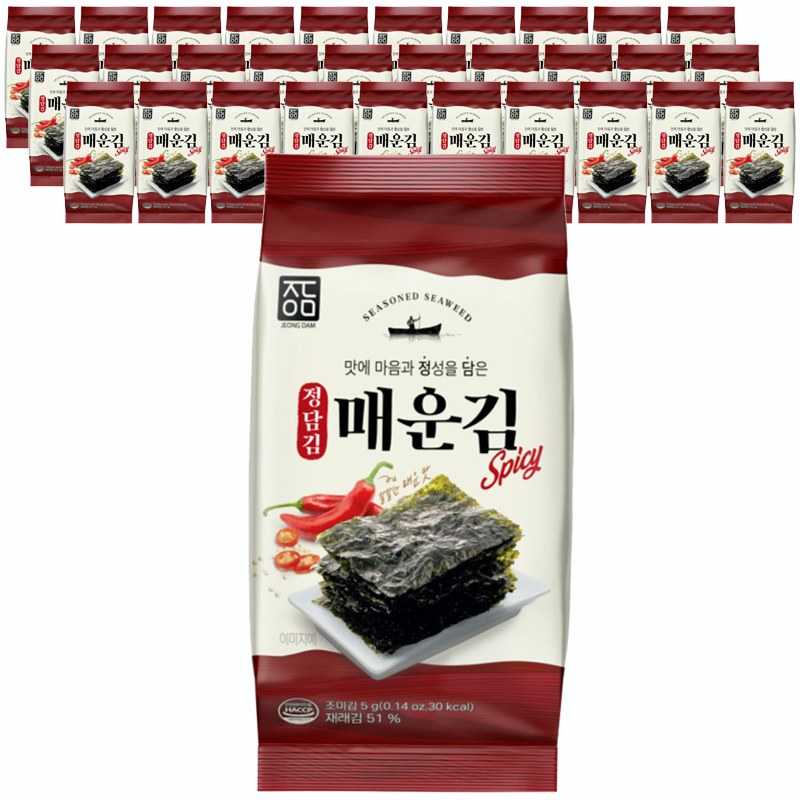 정담김 매운김 도시락김, 5g, 72개 25,900원