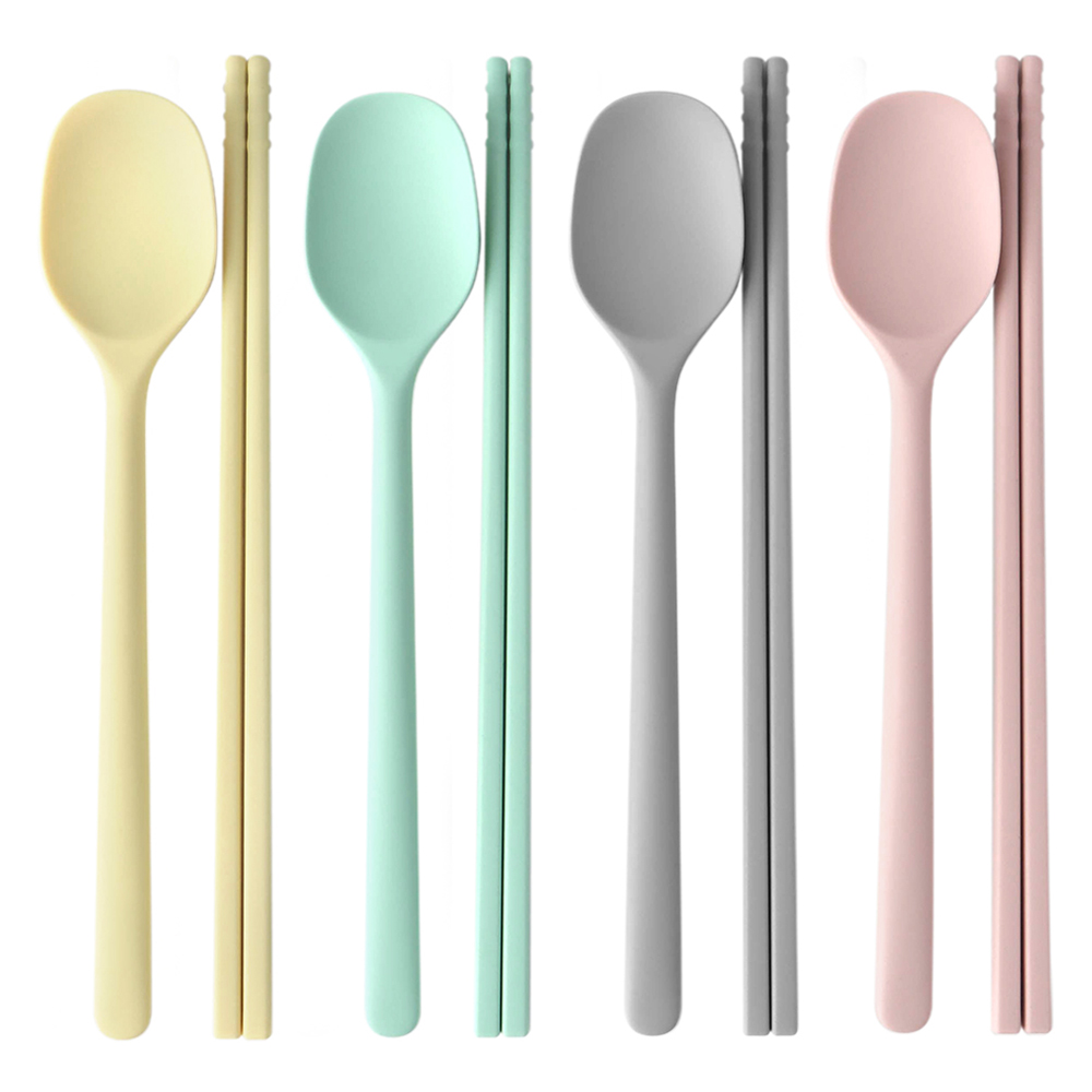 이와이엔 4색 혼합 실리콘 4인 수저 세트 18,900원