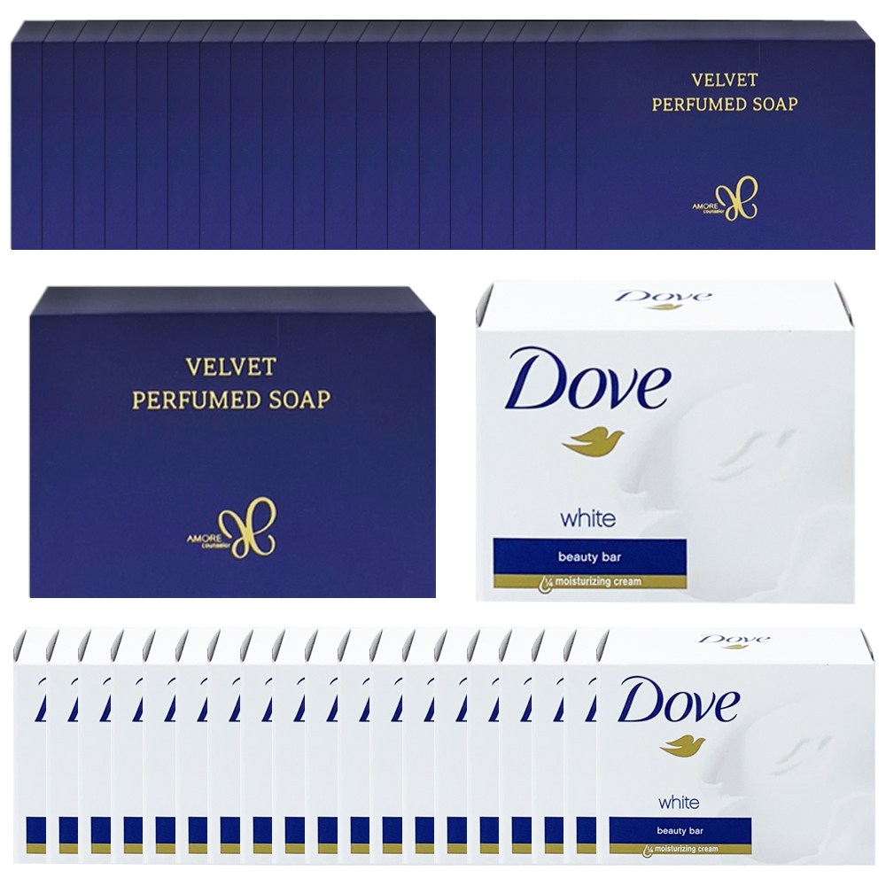 아모레 벨벳 퍼퓸드솝 20개 + 도브 뷰티 크림바 비누 화이트 20개 43,540원