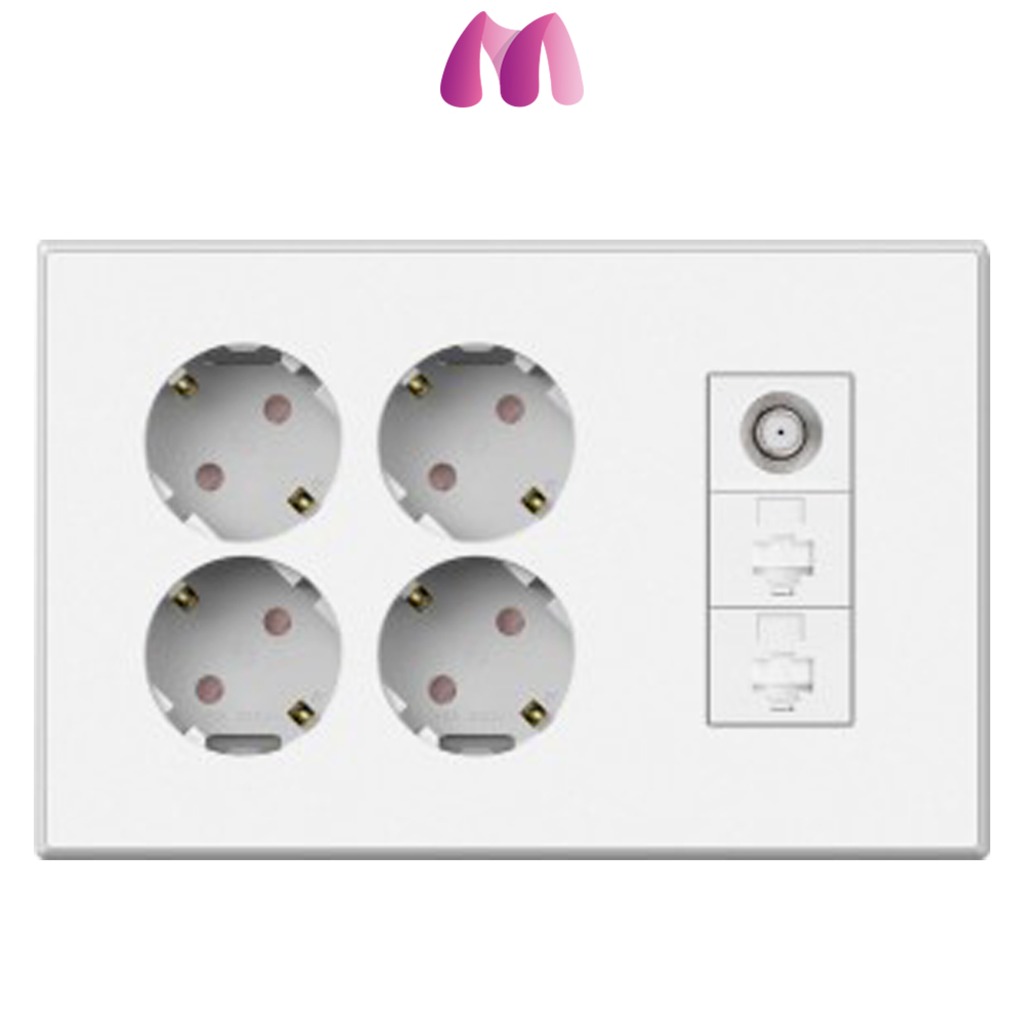 태성전기 틸인스 화이트 4구 콘센트 + TV 2방 + 8p 2구 15,130원