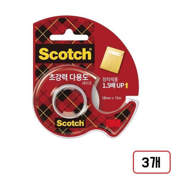 3M)초강력테이프디스펜서(SH), 3개, 1815D/18mmx15m/M322583 17,000원